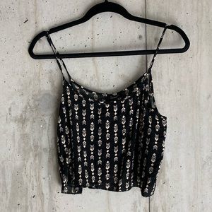 Black and Tan Arrow Crop Top Tank Top